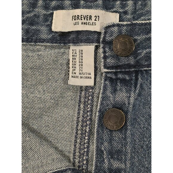 Forever 21 Size 28 Denim Button Up Jean Skirt - Picture 3 of 3